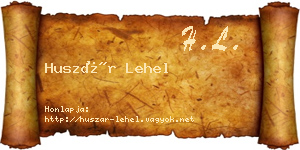 Huszár Lehel névjegykártya